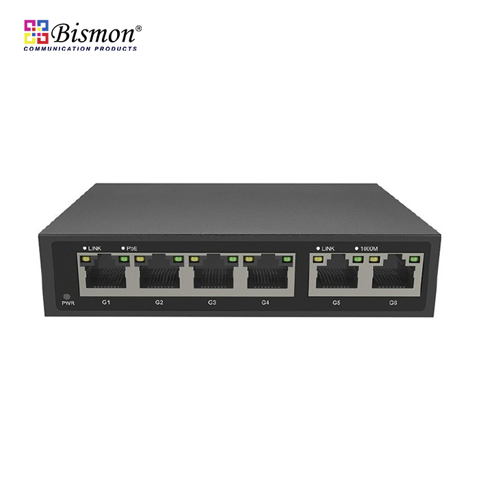 6-Ports-RJ45-10-100-1000M-Unmanaged-PoE-IEEE802-3bt-Max-95W-Port